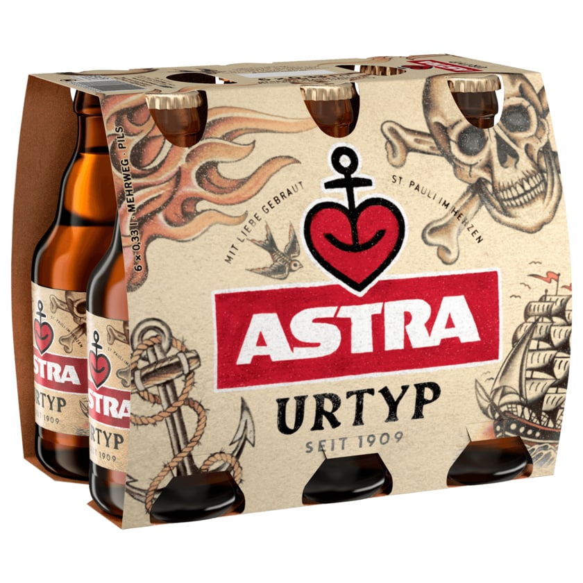 Astra Urtyp Herrenhandtasche 6x0,33l